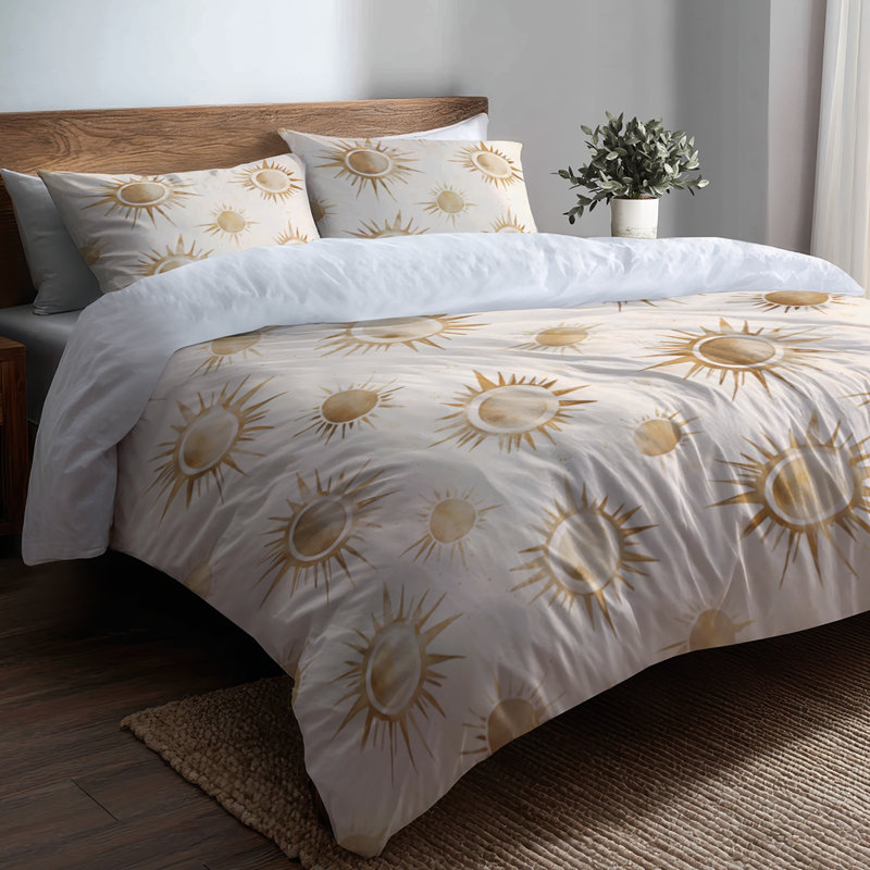 Ensemble de housse de couette Boho Bedding, Housse de couette simple et deux taies décorative