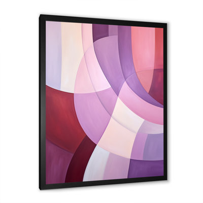 Mauve Motion Abstract Shapes I - Art abstrait sur toile, formes abstraites