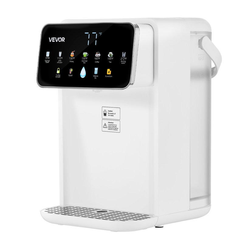 Distributeur instantané d'eau chaude, distributeur d'eau bouillante sur le comptoir avec 7 températures et 7 niveaux d'eau réglables, réservoir d'eau amovible de 118 oz, chauffage rapide avec écran tactile et verrouillage pour la maison
