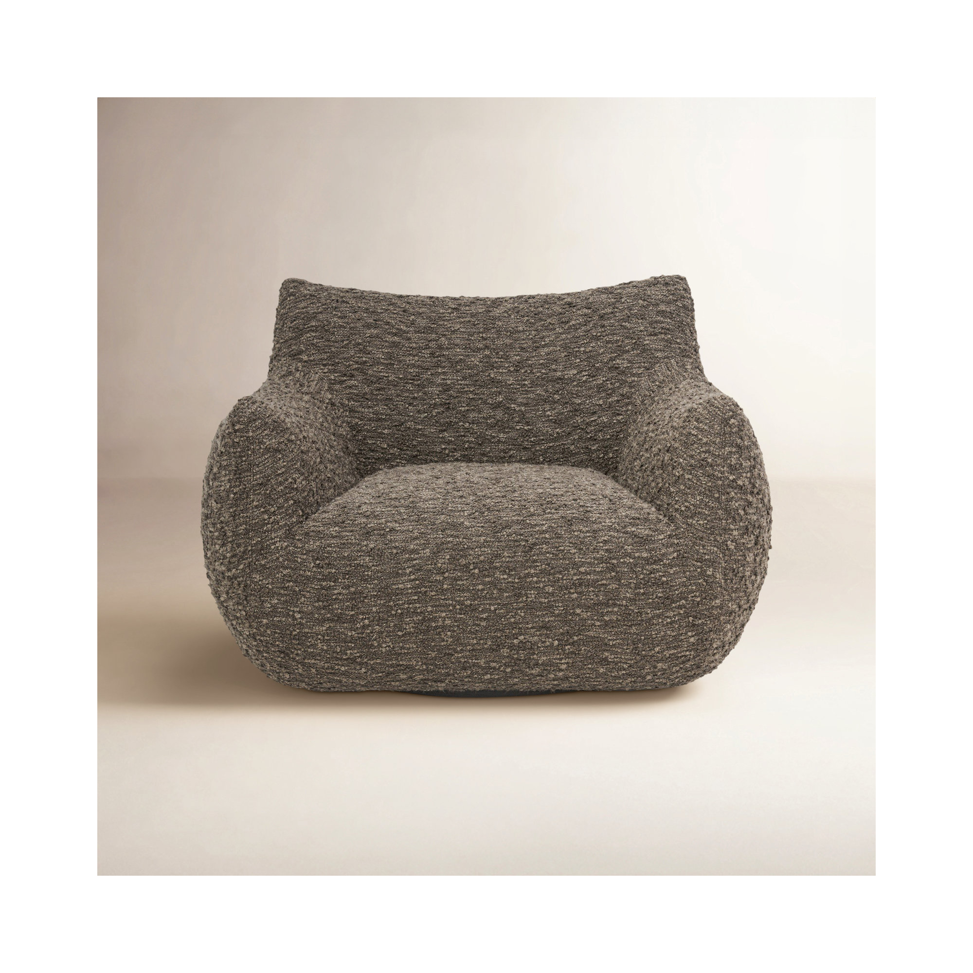Nowthen Upholstered Swivel Armchair, Solema Moss Boucle