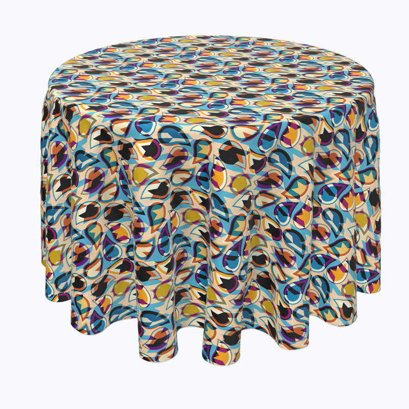 Ahrend Paisley Round Tablecloth, 108" x 108"