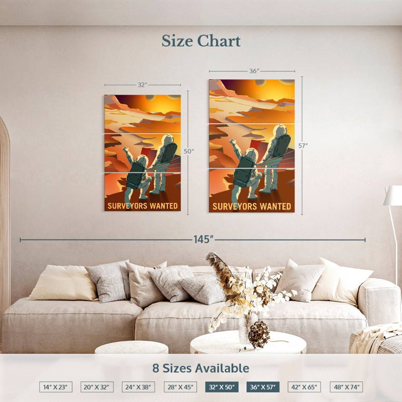 Oberle Mars Explorers Wanted Poster IV, 50" H x 32" W
