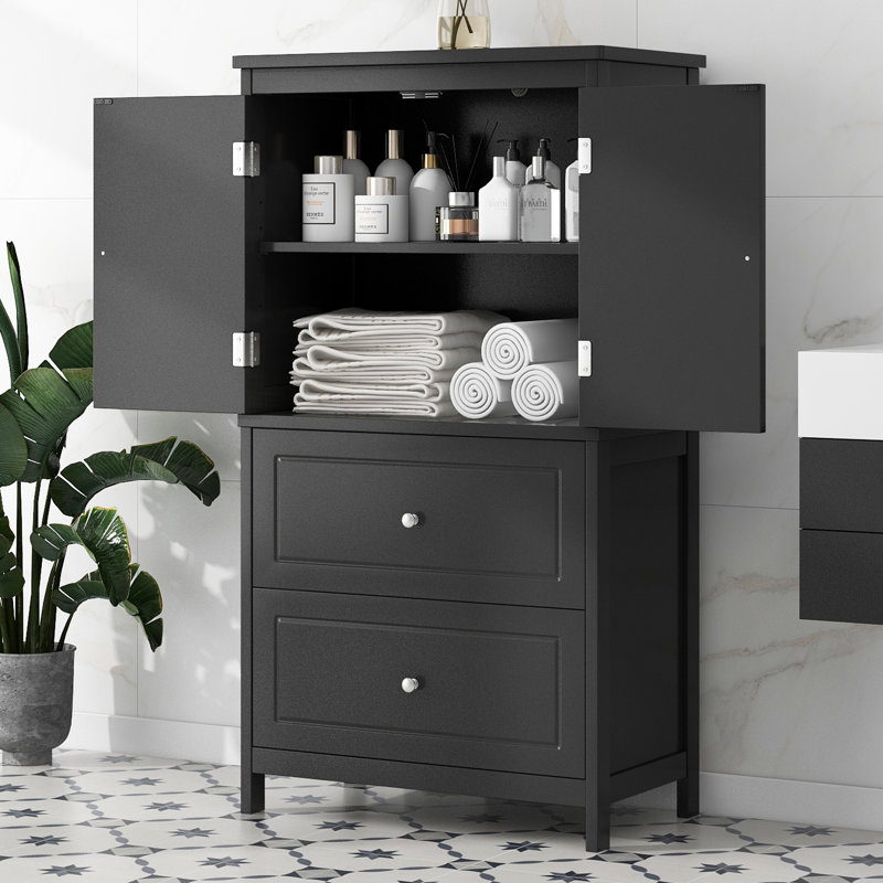 Armoire de rangement pour salle de bain, Noir