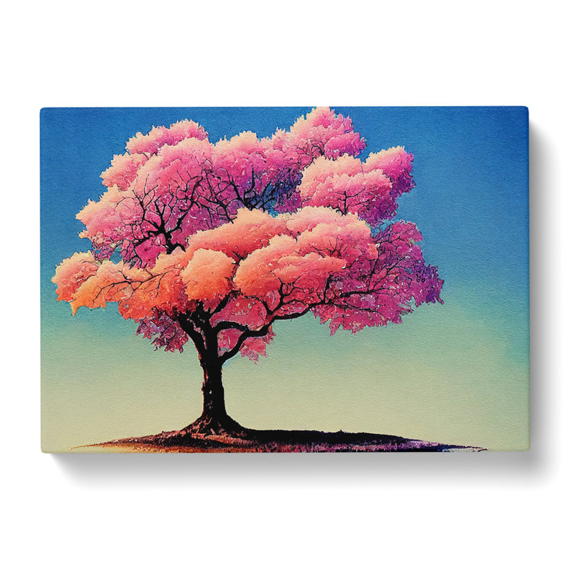 Unreal Blossom Tree - Wrapped Canvas Painting, 35cm H x 50cm W x 3cm D