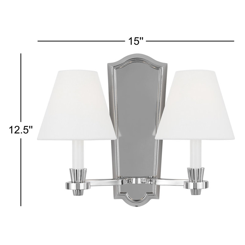 Paisley 2 - Light Armed Sconce, Polished Nickel