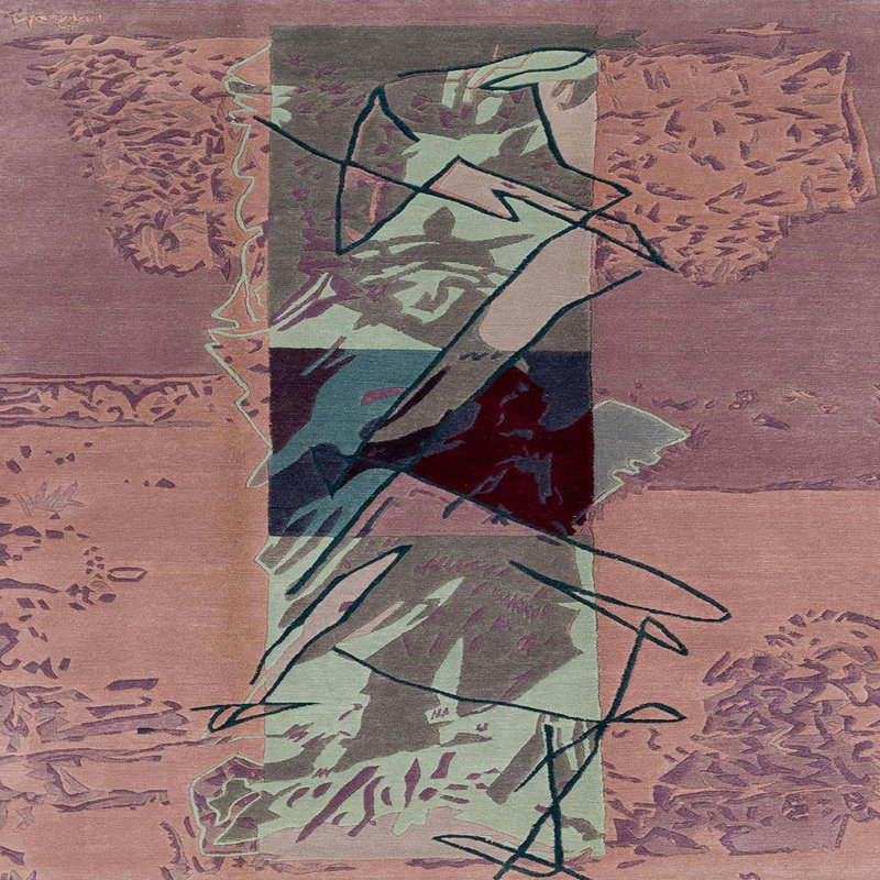 Pylesville Abstract Indoor Rug, Square 3'