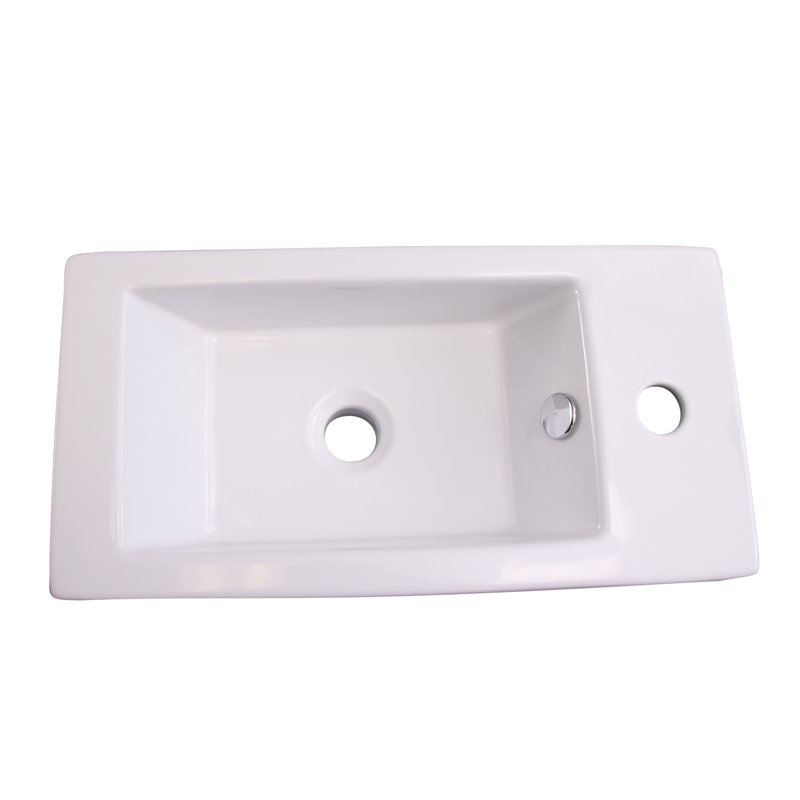 Lavabo de salle de bain mural en porcelaine vitreuse avec trop-plein 20 po Arcadia