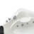 59" Corner Jetted Bathtub for 2 Person with Hydrotherapy Jets LED Light Whirlpool Tub for Bathroom