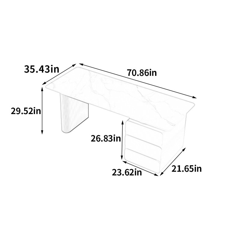 Coss, 29.52" H x 70.86" W x 31.49" D