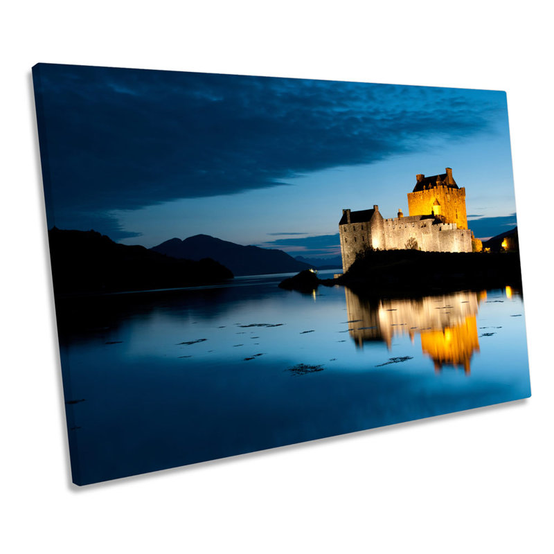 Scotland Eilean Donan Castle - Wrapped Canvas Print, 81.3cm H x 121.9cm W x 4cm D