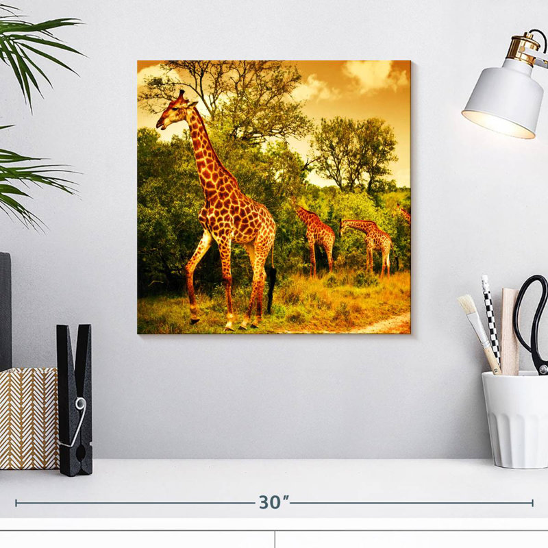 Crowle African Safari Giraffes, 16" H x 16" W