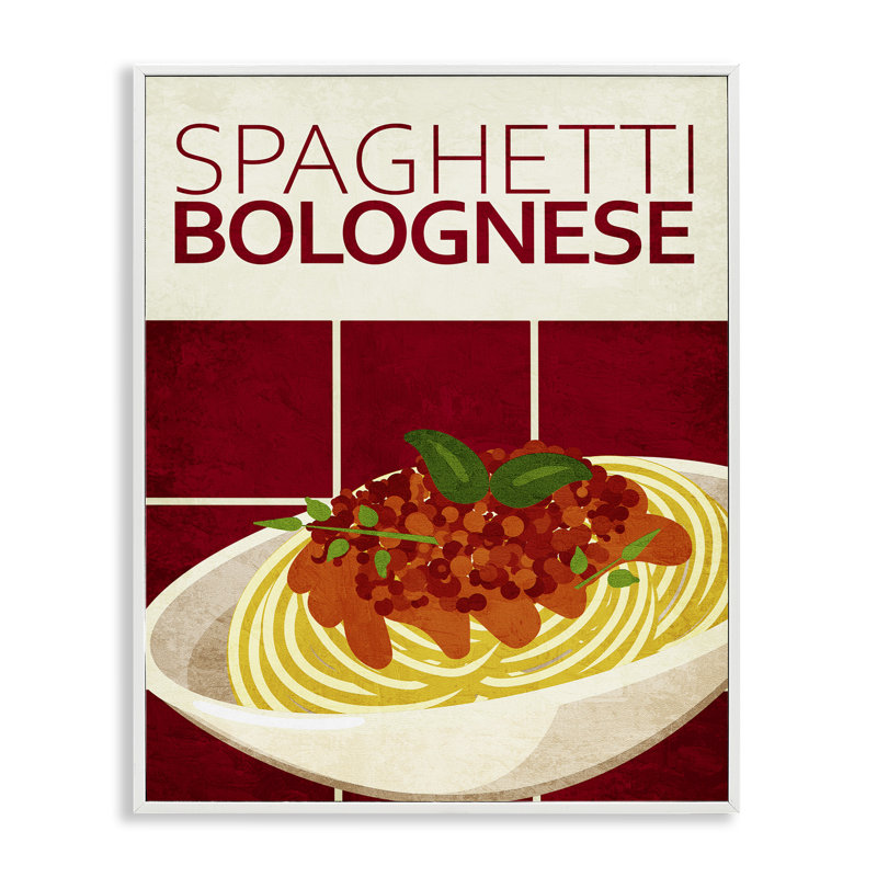Estampe numérique de cuisine Spaghetti Classic, design par Kim Allen, H 30 po x l 24 po