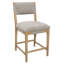 Ensemble de table de comptoir 36 po avec 2 chaises de bar Clara en lin gris ardoise Darlo