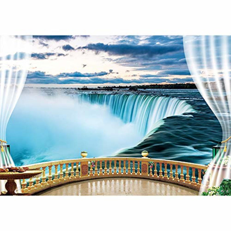 Vue de la cascade vue d'un faux balcon, L 66 po x l 96 po