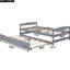 Lit plateforme simple avec lit gigogne coulissant gris - Lit gigogne pour la durabilité, détente
