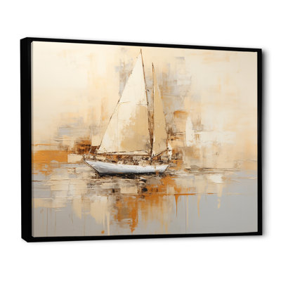 Voilier sur la mer, impression sur toile