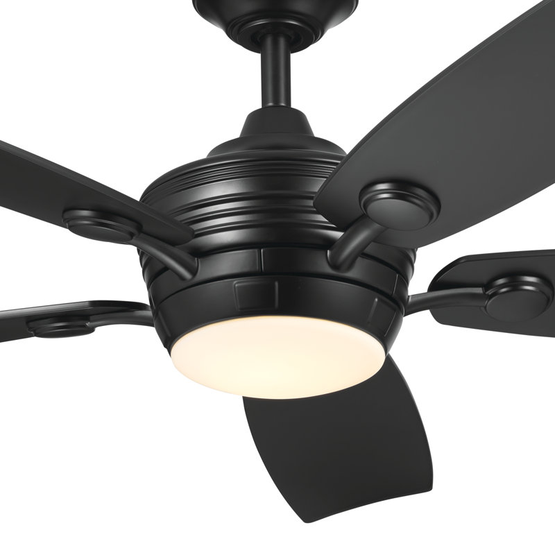 Ventilateur de plafond DEL standard à 5 pales 56 po avec télécommande et ensemble d'éclairage inclus Chilchinbito