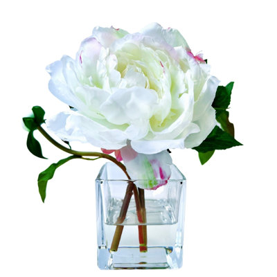 Silk Peony Arrangement in Vase