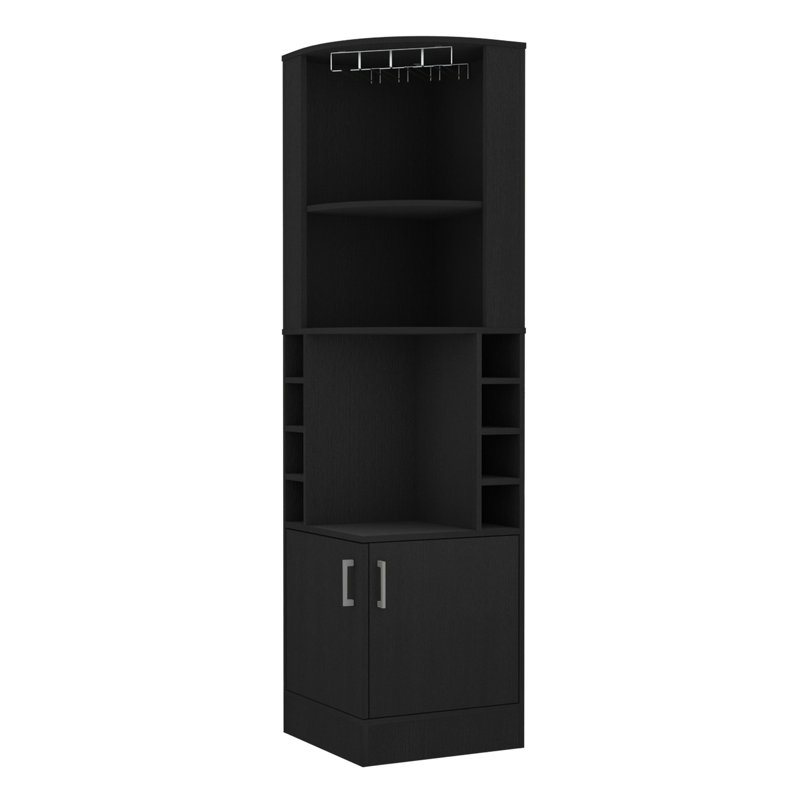Armoire de bar à 2 tablettes Black 8 - Style mobilier contemporain