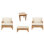 Atnas Outdoor 4 - Piece Teak Conversation Set