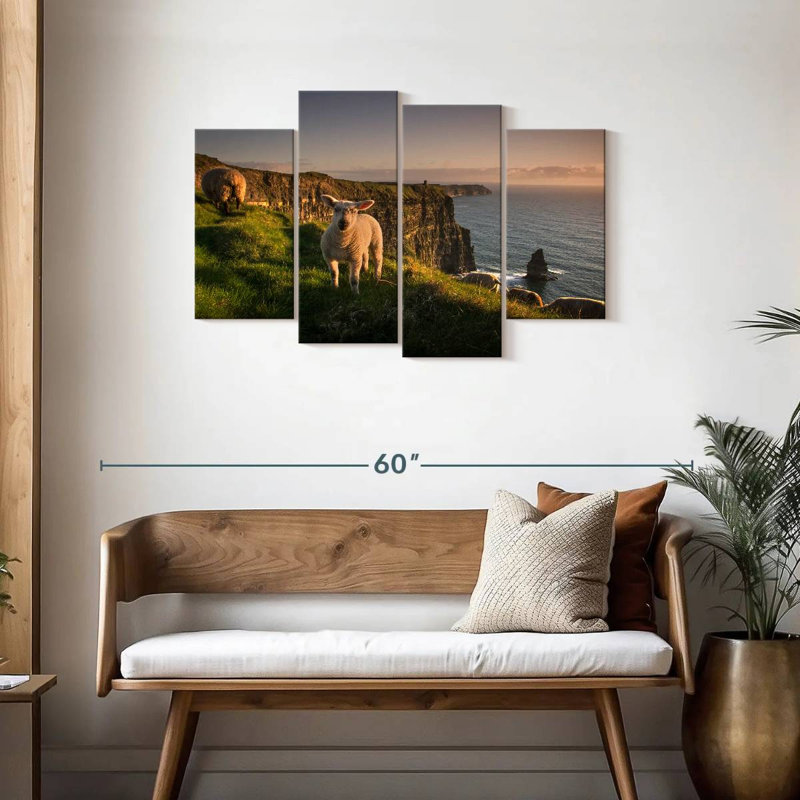 Brampt Moher Cliffs Sheep, 27" H x 43" W