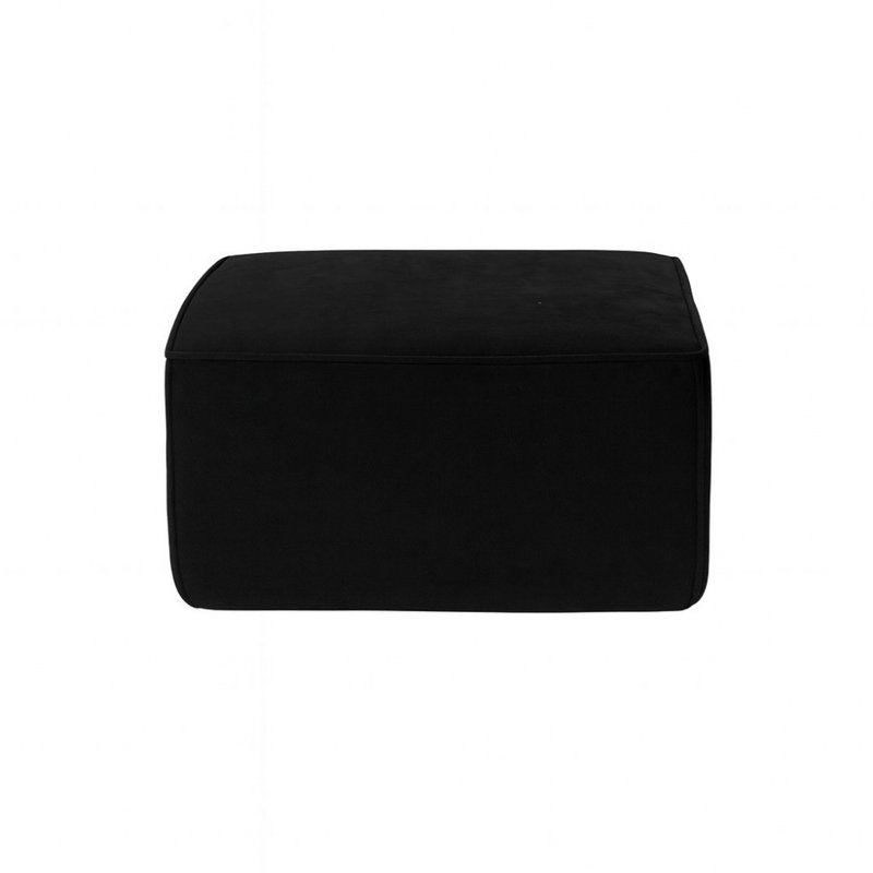 Canapé modulaire Urban Plus avec revêtement en velours nuage et conception modulaire, Velours noir