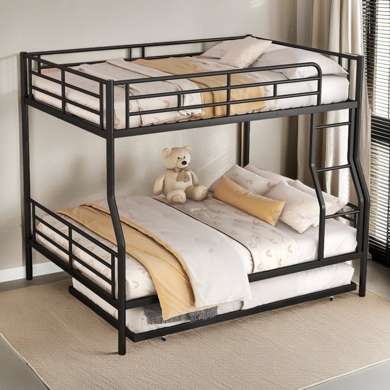 Lit pour enfant Alaila, Double sur grand, Noir
