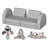 Kids Couch, 12pcs Modular Toddler Couch With 4 Arches And 2 Triangular Cushions, Fold Out Kids Couch For Playroom, Bedroom