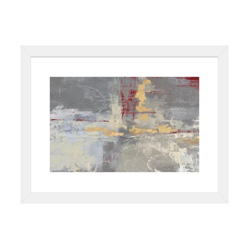 «Missing You Red Crop» par Silvia Vassileva - reproduction d'art, H 16 po x l 24 po x P 1 po, Papier encadré blanc, Blanc