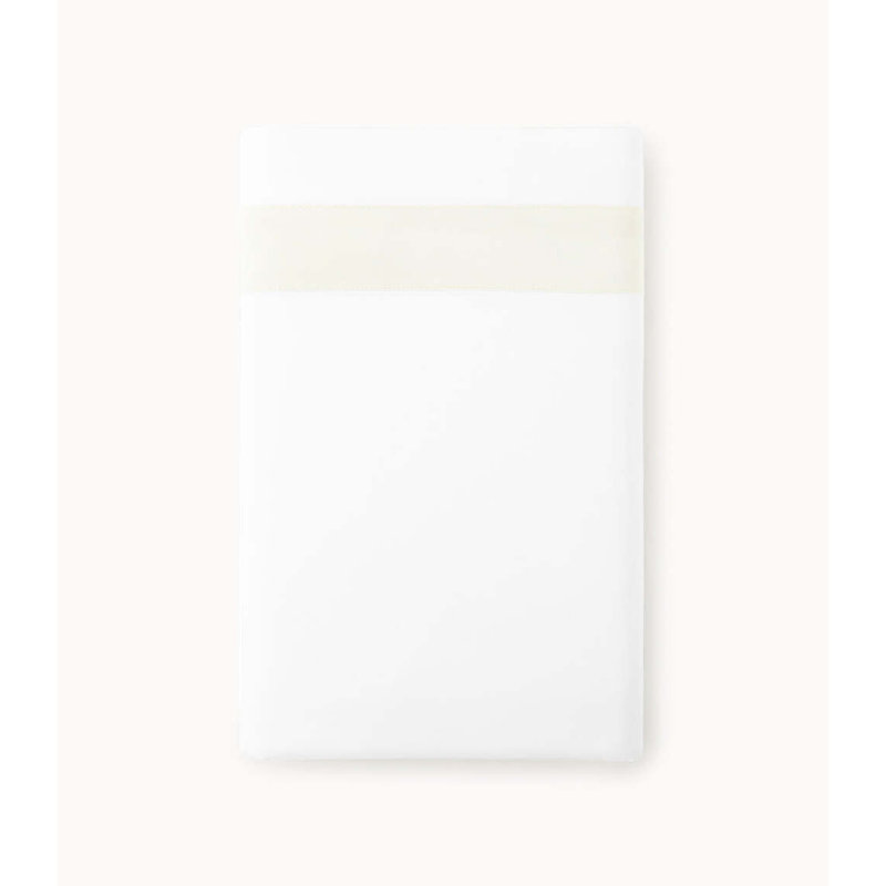 Soprano 100% Cotton Guest Room Flat Sheet Case Pack, King Flat Sheet, White/Ivory