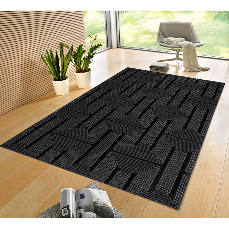 Geometric Area Rug, Rectangle 60 x 110 cm