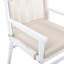 Repas d'extérieur pour 2 chaises, dossier en bois avec corde, coussin hydrofuge, structure blanche, limite de poids de 400 lb, coussin amovible pour le lavage en machine, confort ergonomique, repas en terrasse de style simple,