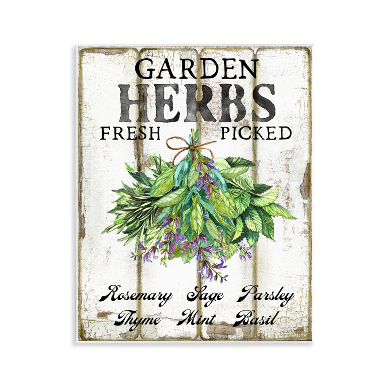  "Fresh Picked Garden Herbs", art mural par Creatif Belle
