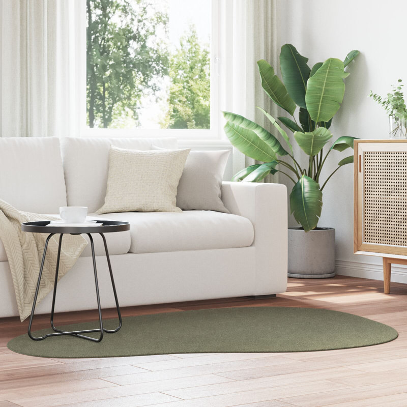 Rugs Forest Green Area Rug Waveform, Novelty 120 x 170 cm, Wool