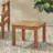 Wood Side Table In Minimalist Fashion, Slat Design, 20.34In Width X Depth 15In Height, Brown, Assembly Needed Modern Table, Simple Slat, 20.34W 20.34D 14.93H, Required