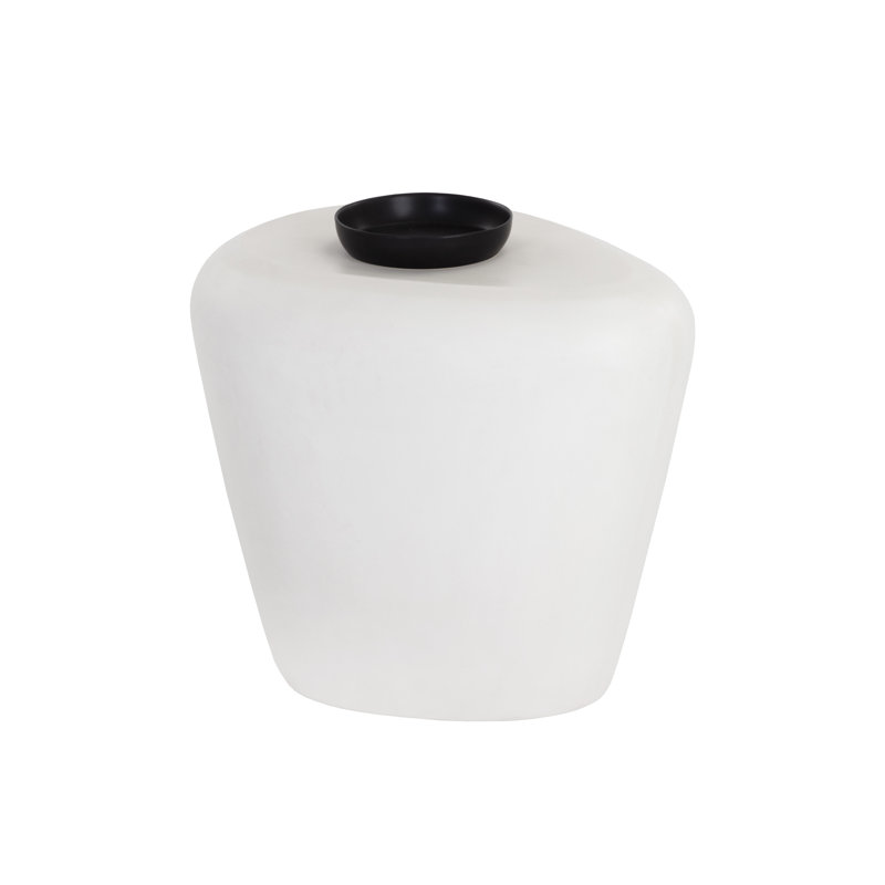 Corvo Outdoor Triangular Side Table, White