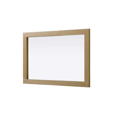 Noah Wooden Rectangle Mirror 24 x 36 in Linen Oak