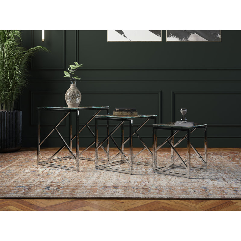 Danali Glass Top Nesting Tables