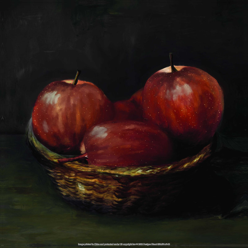 " Moody Apples ", 12" H x 12" W