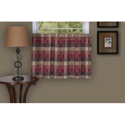 Assel Plaid Tailored Cafe Curtain