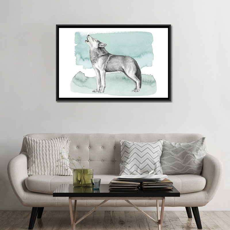 «Animale I», impression sur toile, H 18 po x l 26 po x P 1,5 po, Toile avec cadre noir, Pas de tapis