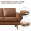 Canapé modulaire en L convertible en similicuir-1707200525