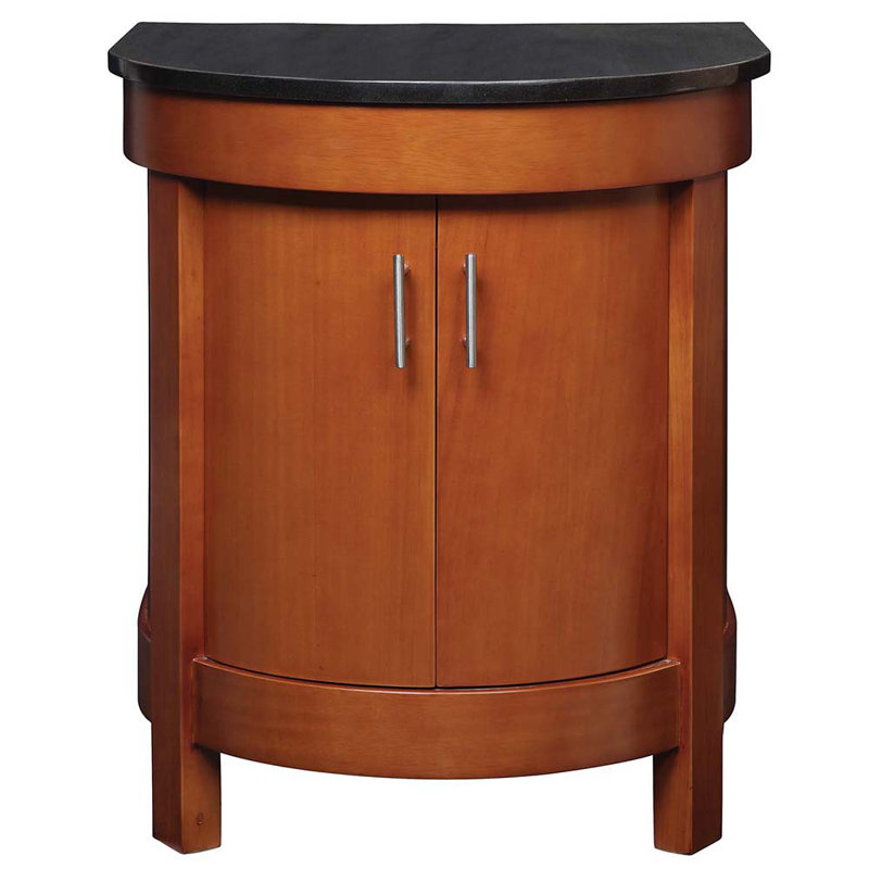Ensemble de meuble-lavabo pour salle de bain simple 23 po petite Haddington, Transparent, Anthracite, Cerisier