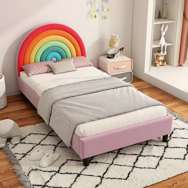 Lit plateforme tapissier Rainbow Design