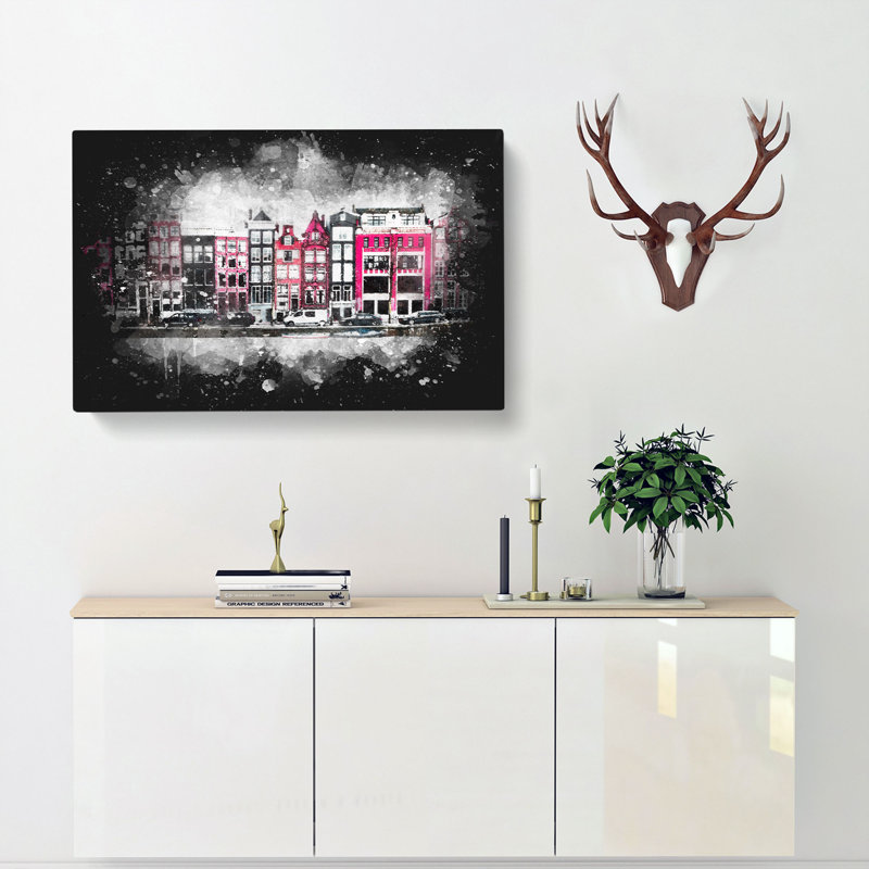 Wintertime In Amsterdam Netherlands - Wrapped Canvas Print, 40cm H x 60cm W x 3cm D