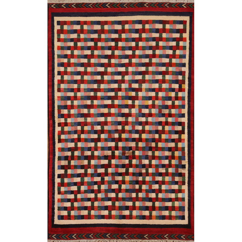 Tapis damier Gabbeh 3 x 5