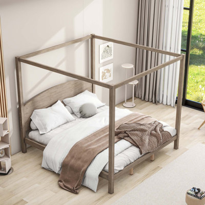 Solid Wood Canopy Bed