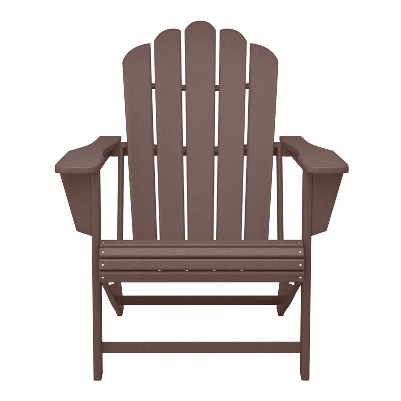 Outdoor Poly Adirondack Chair (Set Of 2), Dark Beige