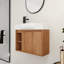 26-Inch Wall-Mounted Bathroom Vanity Set, Featuring White Ceramic Sink and Soft-Closing Doo-1434166672