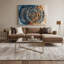 Art hawaïen, symboles anciens sur toile grise-927699192